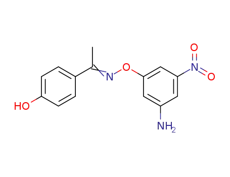 Molecular Structure of 1335246-82-6 (1-(4-hydroxyphenyl)ethanone O-(3-amino-5-nitrophenyl)oxime)