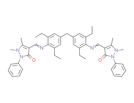 Molecular Structure of 1296869-06-1 (CH<sub>2</sub>[C<sub>6</sub>H<sub>2</sub>(C<sub>2</sub>H<sub>5</sub>)2NCHC<sub>3</sub>N<sub>2</sub>(CH<sub>3</sub>)2(C<sub>6</sub>H<sub>5</sub>)O]2)