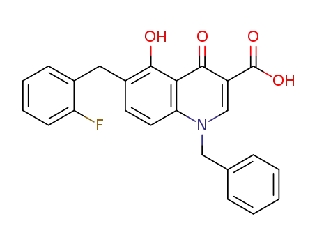 6-(2-fluorobenzyl)-1-benzyl-5-hydroxy-4-oxo-1,4-dihydroquinoline-3-carboxylic acid