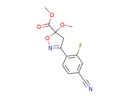 3-(4-cyano-2-fluoro-phenyl)-5-methoxy-4,5-dihydro-isoxazole-5-carboxylic acid methyl ester