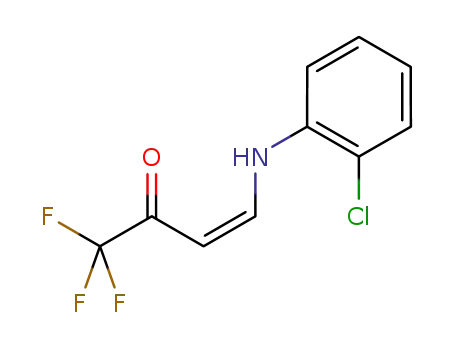 Molecular Structure of 512778-49-3 (3-Buten-2-one, 4-[(2-chlorophenyl)amino]-1,1,1-trifluoro-, (3Z)-)