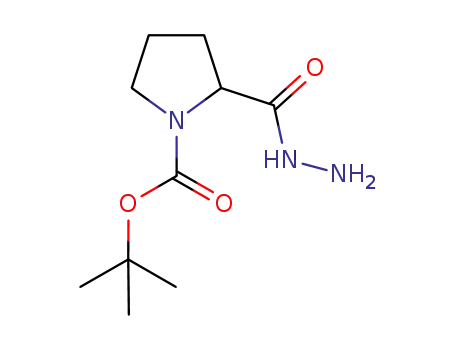 Molecular Structure of 359803-43-3 (2-HYDRAZINOCARBONYL-PYRROLIDINE-1-CARBOXYLIC ACID TERT-BUTYL ESTER)