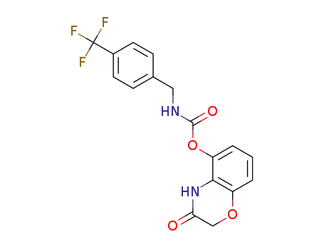 3,4-dihydro-3-oxo-2H-benzo[b][1,4]oxazin-5-yl 4-(trifluoromethyl)benzylcarbamate