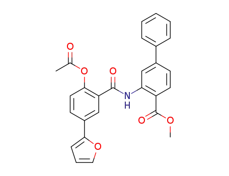 methyl 2-(2-acetoxy-5-(furan-2-yl)benzamido)-4-phenylbenzoate