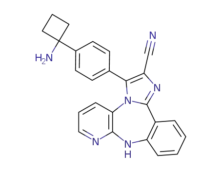 3-[4-(1-aminocyclobutyl)phenyl]-9H-imidazo[1,2-d]pyrido[2,3-b][1,4]benzodiazepine-2-carbonitrile