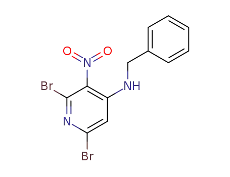 Molecular Structure of 1303438-96-1 (N-benzyl-2,6-dibromo-3-nitropyridin-4-amine)