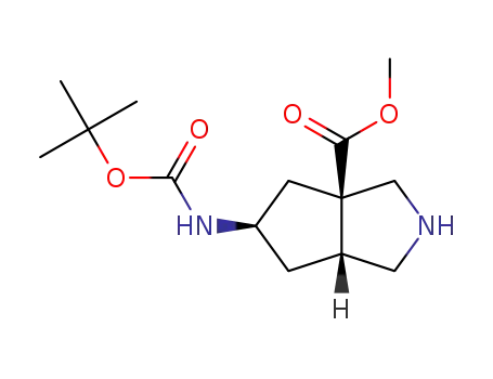 methyl (3aR,5R,6aR)-5-((tert-butoxycarbonyl)amino)octahydrocyclopenta[c]pyrrole-3a-carboxylate