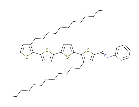 N-((3,3'''-didodecyl-[2,2':5',2'':5'',2'''-quaterthiophen]-5-yl)methylene)aniline