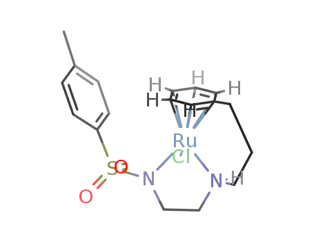 Molecular Structure of 1245811-40-8 ([Ru(η<sup>6</sup>-Ph(CH<sub>2</sub>)<sub>3</sub>-ethylenediamine-N-toluenesulfonyl)Cl])