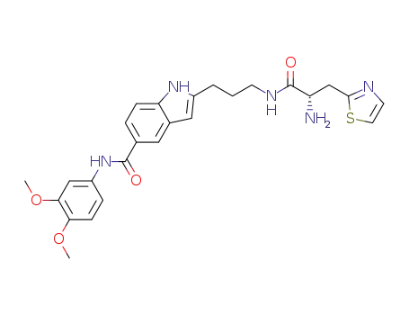 (S)-2-(3-(2-amino-3-(thiazol-2-yl)propanamido)propyl)-N-(3,4-dimethoxyphenyl)-1H-indole-5-carboxamide