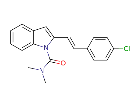 (E)-2-(4-chlorostyryl)-N,N-dimethyl-1H-indole-1-carboxamide
