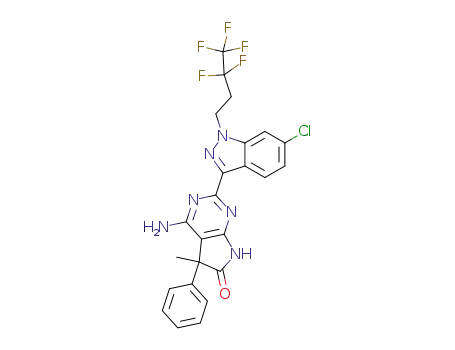 4-amino-2-[6-chloro-1-(3,3,4,4,4-pentafluorobutyl)-1H-indazol-3-yl]-5-methyl-5-phenyl-5,7-dihydro-6H-pyrrolo[2,3-d]pyrimidin-6-one