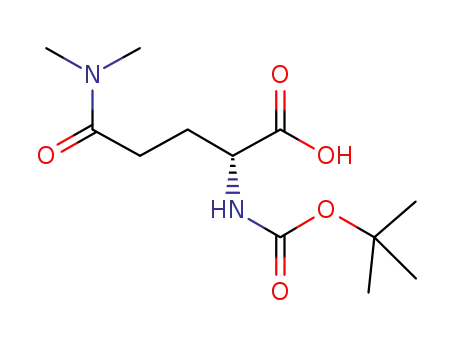 Molecular Structure of 721927-50-0 ((R)-2-((TERT-BUTOXYCARBONYL)AMINO)-5-(DIMETHYLAMINO)-5-OXOPENTANOIC ACID)
