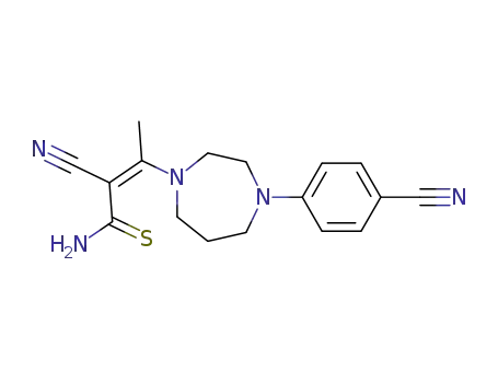 (Z)-2-cyano-3-[4-(4-cyanophenyl)-1,4-diazepan-1-yl]but-2-enethioamide
