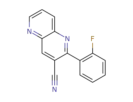 Molecular Structure of 1312605-69-8 (2-(2-fluorophenyl)-1,5-naphthyridine-3-carbonitrile)