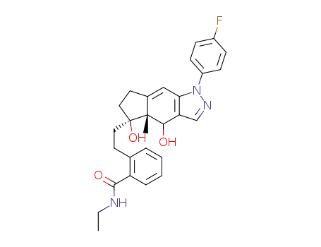 N-ethyl-2-{2-[(4aR,5R)-1-(4-fluorophenyl)-4,5-dihydroxy-4a-methyl-1,4,4a,5,6,7-hexahydrocyclopenta[f]indazol-5-yl]ethyl}benzamide