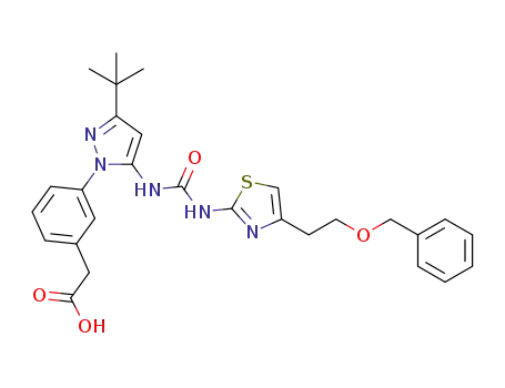 [3-(5-{[({4-[2-(benzyloxy)ethyl]-1,3-thiazol-2-yl}amino)carbonyl]amino}-3-tert-butyl-1H-pyrazol-1-yl)phenyl]acetic acid