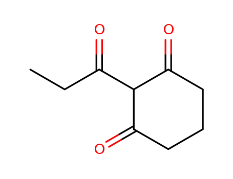 Molecular Structure of 104775-30-6 (2-Propionylcyclohexane-1,3-dione)