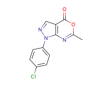 Molecular Structure of 1349199-07-0 (1-(4-chlorophenyl)-6-methylpyrazolo[3,4-d][1,3]oxazin-4(1H)-one)