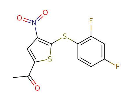 1-[5-(2,4-difluorophenyl)sulfanyl-4-nitro-2-thienyl]ethanone