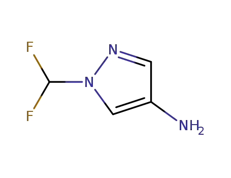 Molecular Structure of 1174309-16-0 (1-(difluoromethyl)-1h-pyrazol-4-amine)
