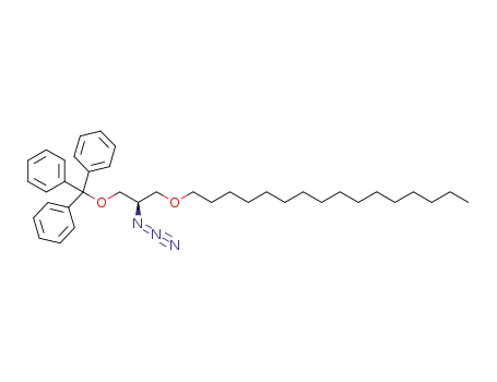 Molecular Structure of 92445-89-1 (Benzene, 1,1',1''-[[2-azido-3-(hexadecyloxy)propoxy]methylidyne]tris-,
(R)-)