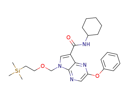 2-phenoxy-5-(2-trimethylsilanylethoxymethyl)-5H-pyrrolo[2,3-b]pyrazine-7-carboxylic acid cyclohexylamide