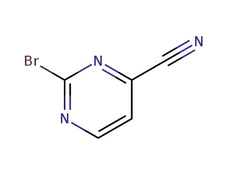 Molecular Structure of 1209459-16-4 (2-Bromopyrimidine-4-carbonitrile)