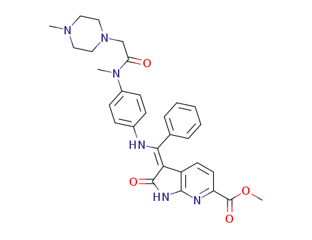 (Z)-methyl 3-(((4-(N-methyl-2-(4-methylpiperazin-1-yl)acetamido)phenyl)amino)(phenyl)methylene)-2-oxo-2,3-dihydro-1H-pyrrolo[2,3-b]pyridine-6-carboxylate