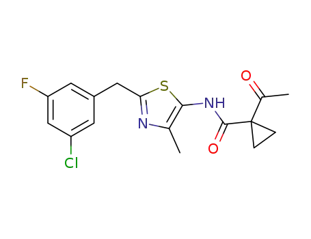 1-acetyl-N-[2-(3-chloro-5-fluorobenzyl)-4-methyl-1,3-thiazol-5-yl]cyclopropanecarboxamide