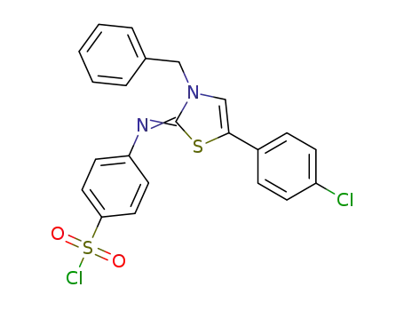 4-{[3-benzyl-5-(4-chlorophenyl)-1,3-thiazol-2(3H)-ylidene]amino}benzene sulfonyl chloride