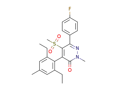 4-(2,6-diethyl-4-methylphenyl)-6-(4-fluorophenyl)-2-methyl-5-methylsulfonyl-2,3-dihydro-3-pyridazinone