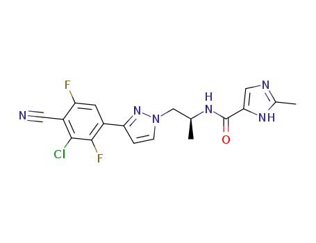 (S)-N-(1-(3-(3-Chloro-4-cyano-2,5-difluorophenyl)-1H-pyrazol-1-yl)propan-2-yl)-2-methyl-1H-imidazole-5-carboxamide