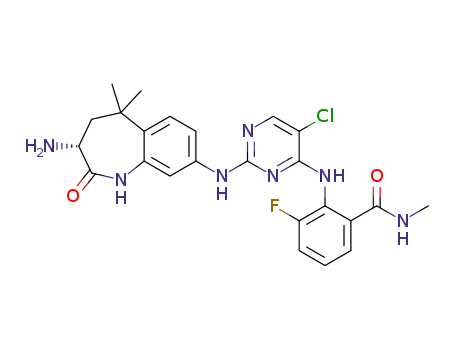 (R)-2-[2-(3-amino-5,5-dimethyl-2-oxo-2,3,4,5-tetrahydro-1H-1-benzazepin-8-ylamino)-5-chloro-pyrimidin-4-ylamino]-3-fluoro-N-methylbenzamide