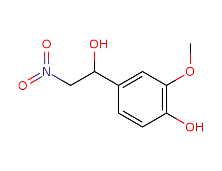 Molecular Structure of 146857-51-4 (1-(3-methoxy-4-hydroxyphenyl)-2-nitroethanol)
