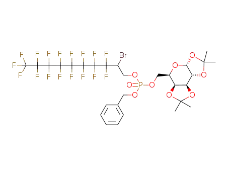6-(benzyl 2-bromo-3,3,4,4,5,5,6,6,7,7,8,8,9,9,10,10,10-heptadecafluorodecyl phosphate)-1,2:3,4-di-O-isopropylidene-α-D-galactopyranose
