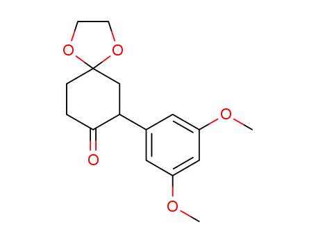 Molecular Structure of 1374219-32-5 (7-(3,5-dimethoxyphenyl)-1,4-dioxaspiro[4.5]decan-8-one)