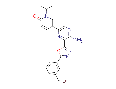 5-[5-amino-6-[5-[3-(bromomethyl)phenyl]-1,3,4-oxadiazol-2-yl]pyrazin-2-yl]-1-isopropylpyridin-2-one