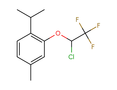 Molecular Structure of 1415703-76-2 (2-(1-chloro-2,2,2-trifluoroethoxy)-1-isopropyl-4-methylbenzene)