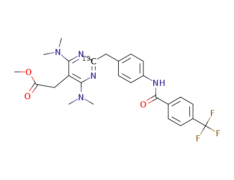 methyl [4,6-bis(dimethylamino)-2-(4-{[4-(trifluoromethyl)benzoyl]amino}benzyl)[2-(13C)]pyrimidin-5-yl]acetate