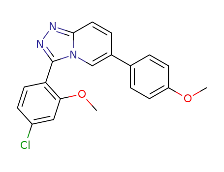 Molecular Structure of 1377269-09-4 (3-(4-chloro-2-methoxyphenyl)-6-(4-methoxyphenyl)-[1,2,4]triazolo[4,3-a]pyridine)