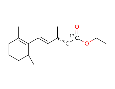 [10,11-13C<sub>2</sub>]-(4E)-ethyl 3-methyl-5-(2,6,6-trimethylcyclohex-1-enyl)penta-2,4-dienoate