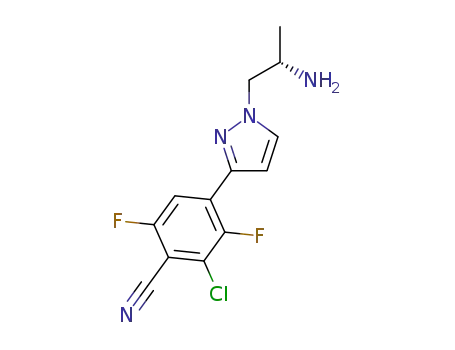 (S)-4-(1-(2-aminopropyl)-1H-pyrazol-3-yl)-2-chloro-3,6-difluorobenzonitrile
