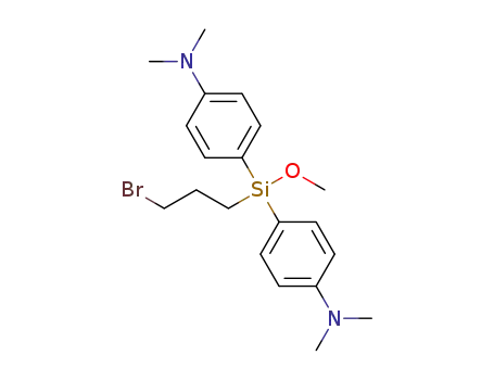 Molecular Structure of 1421834-63-0 (bis-(p-N,N-dimethylaminophenyl)-3-bromopropylmethoxy silane)