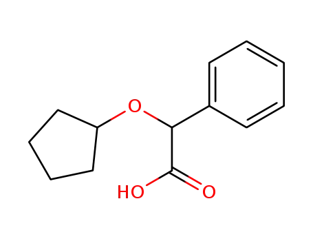 Molecular Structure of 39773-76-7 (2-(Cyclopentyloxy)-2-phenylacetic acid, sodium salt)