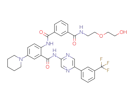 N<sub>1</sub>-(2-(2-hydroxyethoxy)ethyl)-N<sub>3</sub>-(4-(piperidin-1-yl)-2-((5-(3-(trifluoromethyl)phenyl)pyrazin-2-yl)carbamoyl)phenyl)isophthalamide