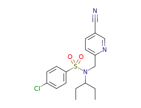 4-chloro-N-((5-cyanopyridin-2-yl)methyl)-N-(pentan-3-yl)benzenesulfonamide