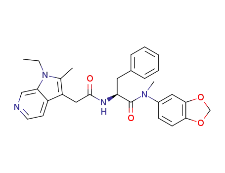 (S)-N-(benzo[d][1,3]dioxol-5-yl)-2-(2-(1-ethyl-2-methyl-1H-pyrrolo[2,3-c]pyridin-3-yl)acetamido)-N-methyl-3-phenylpropanamide