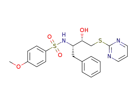 N-((2S,3S)-3-hydroxy-1-phenyl-4-(pyrimidin-2-ylthio)butan-2-yl)-4-methoxybenzenesulfonamide