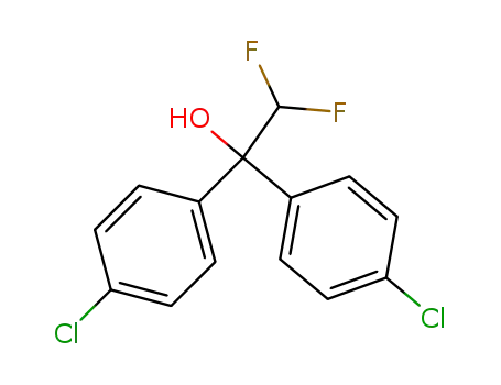 Molecular Structure of 841-31-6 (1,1-bis-(4-chloro-phenyl)-2,2-difluoro-ethanol)